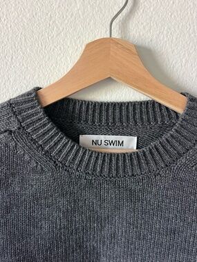 NU SWIM Bodega Merino Sweater in Charcoal